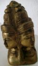 Surya Bhagwan Sun God With 4 Faces Facing Each Direction Brass Statue India Metalware photo 3