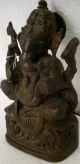 Vintage Black Bronze Ganesha Ganpati Ganapati Sculpture Statue:the Rarest Statue Metalware photo 2