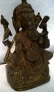 Vintage Black Bronze Ganesha Ganpati Ganapati Sculpture Statue:the Rarest Statue Metalware photo 3