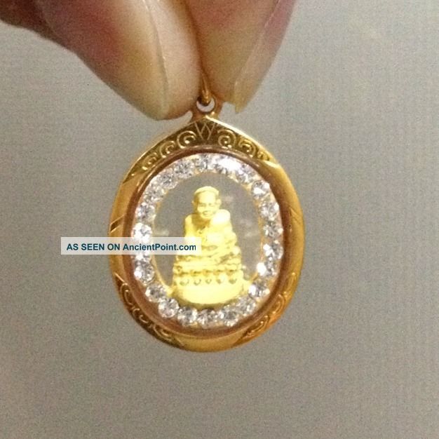 Real 18k Gold Thai Buddha Monk 
