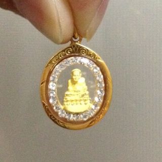 Real 18k Gold Thai Buddha Monk 