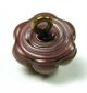 Antique Charmstring Glass Button Swirled Amethyst Candy Mold W/ White Tip Sw Bk Buttons photo 3