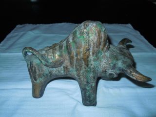 Antique Gilt Bronze Chinese Beast Statue photo
