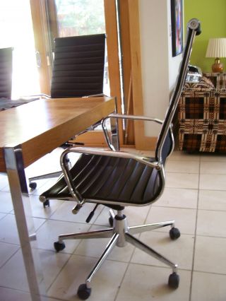 Set Of Midcentury Eames Design Modern Reintroduced Herman Miller Aluminum Base photo