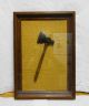 Antique Salemans Sample? Hammer Axe In Frame,  Excellent Presentation Primitives photo 2