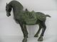 Old Chinese Bronze Horse Statue Carved With Dragon & Phoenix,  24.  5 Cm X 26 Cm Horses photo 9