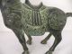 Old Chinese Bronze Horse Statue Carved With Dragon & Phoenix,  24.  5 Cm X 26 Cm Horses photo 4