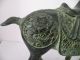Old Chinese Bronze Horse Statue Carved With Dragon & Phoenix,  24.  5 Cm X 26 Cm Horses photo 8