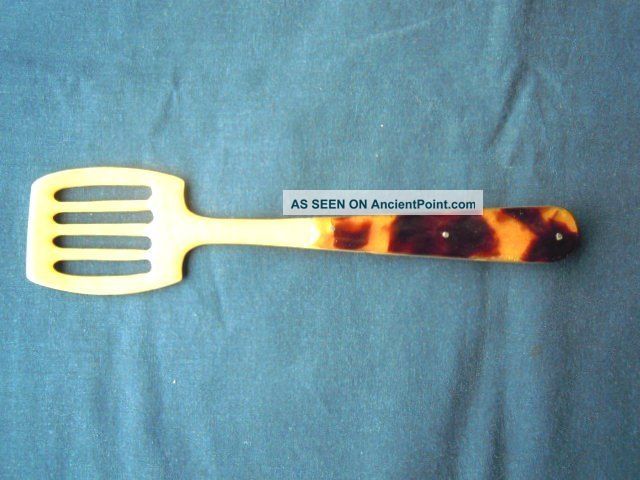Vintage Two - Tone Faux Tortoise And Celluloid Herring / Sardine Server Other photo