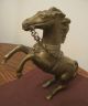 Antique Ornate 1800 ' S Solid Heavy Bronze Brass Standing Horse Figure Sculpture Metalware photo 1