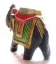 Old Vintage Hand Crafted Wooden Lacquer Painted Decorative Elephant Toy India photo 2
