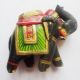 Old Vintage Hand Crafted Wooden Lacquer Painted Decorative Elephant Toy India photo 4