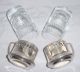 Old Wmf Germany Silverplate Set Tea Toddy Glass Holders W/ Crystal Inserts 4 Pcs Cups & Goblets photo 2