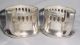 Old Wmf Germany Silverplate Set Tea Toddy Glass Holders W/ Crystal Inserts 4 Pcs Cups & Goblets photo 4