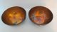 Pair Antique Japanese Lacquer And Silver Inlay Bowls Koi Fish Interior Bowls photo 9