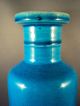 Fine Antique Chinese Turquoise Blue Monochrome Porcelain Vase Qing Dy 19th C Vases photo 3