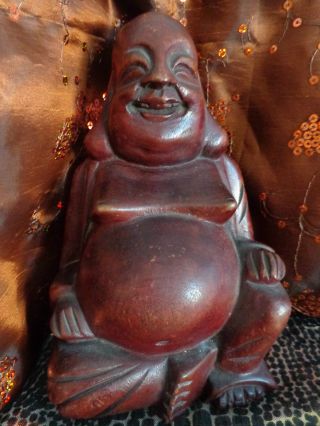 Unique Wooden Carved Buddha photo