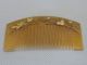 121127 Vintage Japanese Gilt Decorated Resinous Kushi Comb & Kanzashi Hair Stick Other photo 2