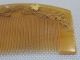 121127 Vintage Japanese Gilt Decorated Resinous Kushi Comb & Kanzashi Hair Stick Other photo 7