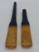 121127 Vintage Japanese Gilt Decorated Resinous Kushi Comb & Kanzashi Hair Stick Other photo 8