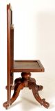Big Antique Victorian Tilt - Top Carved Breakfast Dining Table Solid Mahogany 1850 1800-1899 photo 2