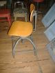 Industrial Wood Metal Retro Modern Factory Chair Office Post-1950 photo 1