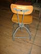 Industrial Wood Metal Retro Modern Factory Chair Office Post-1950 photo 2