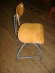 Industrial Wood Metal Retro Modern Factory Chair Office Post-1950 photo 3