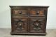 Vintage Mexican Renaissance Revival Carved Wood Server Sideboard Chest Rustic 1900-1950 photo 1