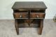 Vintage Mexican Renaissance Revival Carved Wood Server Sideboard Chest Rustic 1900-1950 photo 3