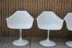 4 Vintage Mid Century Modern Tulip Base Dining Arm Chairs Saarinen Burke Style Post-1950 photo 1