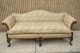 Antique Carved Mahogany Camel Hump Back Paw Claw Foot Chippendale Style Sofa Vtg 1900-1950 photo 2