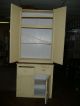 Urban Rustic Pale Yellow Distress Painted Cupboard Vintage Antique Country 1900-1950 photo 2