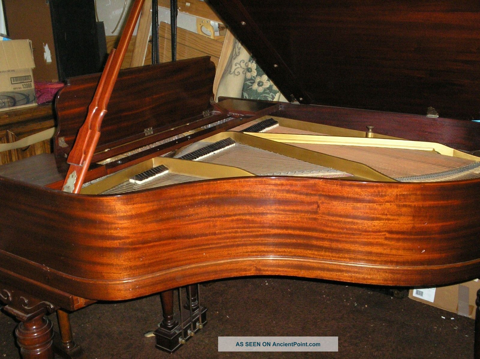 Everett Art Case Antique Grand Piano Usa Keyboard photo