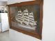 1940 ' S Box Framed 3d Ship Painting Model - The Flying Cloud 1850 Large Nautical Model Ships photo 2
