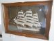 1940 ' S Box Framed 3d Ship Painting Model - The Flying Cloud 1850 Large Nautical Model Ships photo 5