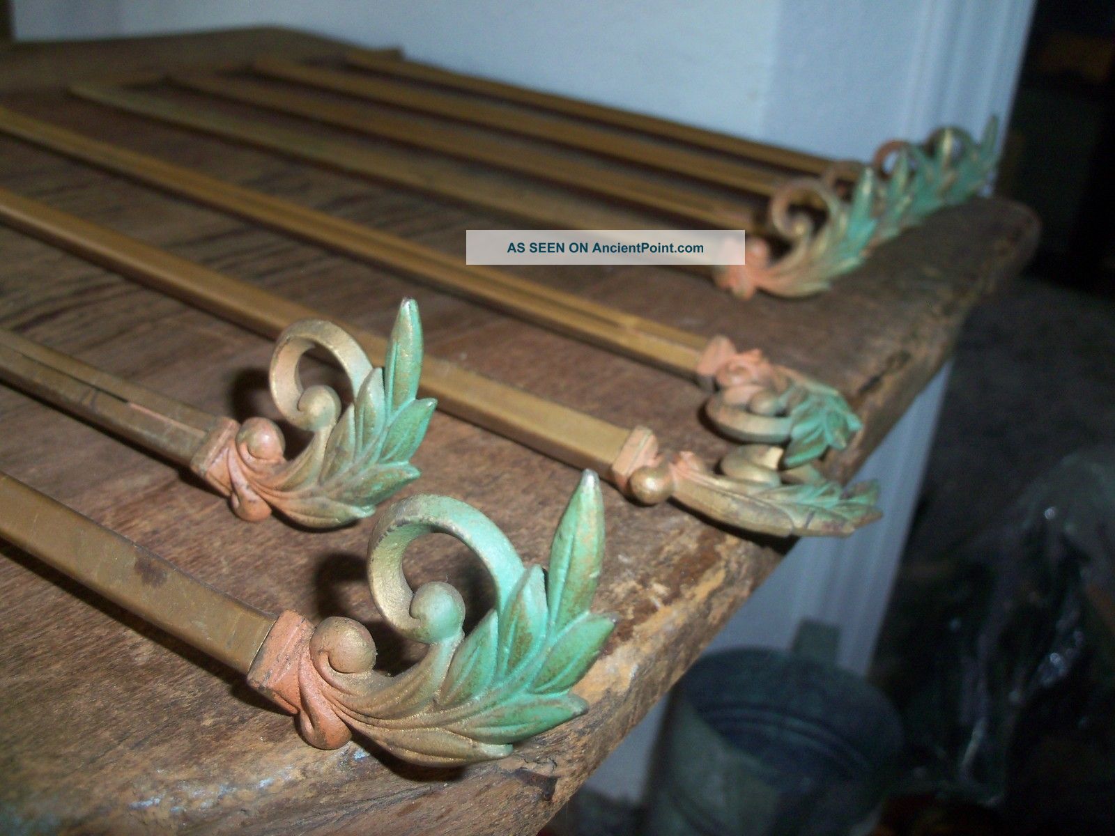 Of 8 Antique Metal Curtain Rods - Slides 21 