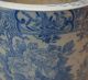 Antique Japanese Blue & White Ceramic Hibachi Pot Hand Warmer Brazier Planter Other photo 2