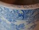 Antique Japanese Blue & White Ceramic Hibachi Pot Hand Warmer Brazier Planter Other photo 4