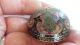 Antique French Enamel Dome Button With Colorful Ornate Design Approx 1 - 1/2 