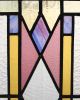 Large Tall Antique Stained Glass Window Six Color Art Deco Fantastic Design 1900-1940 photo 1