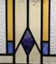 Large Tall Antique Stained Glass Window Six Color Art Deco Fantastic Design 1900-1940 photo 3