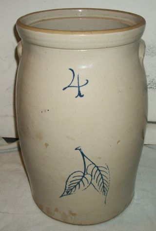 Stoneware Birchleaf Butter Churn Without Oval Red Wing Minnesota Union photo