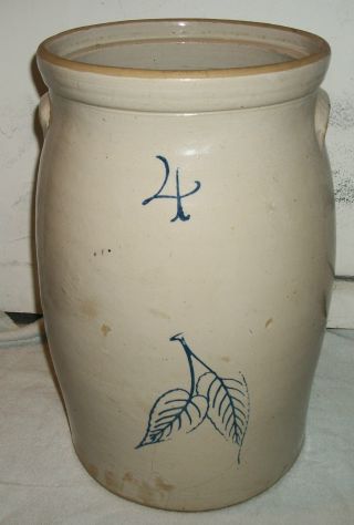 Stoneware Birchleaf Butter Churn Without Oval Red Wing Minnesota Union photo