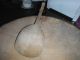 Large Antique Hand Turned Raised Lip Wooden Batter Bowl 15 