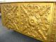 Vintage Hollywood Regency Gold Gilt Square Coffee Table Carved Doors Post-1950 photo 2