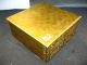 Vintage Hollywood Regency Gold Gilt Square Coffee Table Carved Doors Post-1950 photo 4