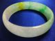 J71 Vintage Chinese Natural Translucent Icy Jadeite Smaller Bangle Multi - Color Bracelets photo 2