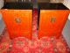 2 Red Chinese End Tables/night Stands Tables photo 2