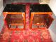 2 Red Chinese End Tables/night Stands Tables photo 3